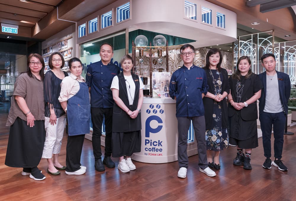 Restaurant team and partners at Pick Coffee by Pokka Cafe, the pilot location.